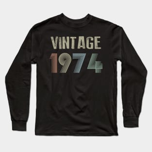 Vintage 1974 45th Birthday Gift idea Men Women Long Sleeve T-Shirt